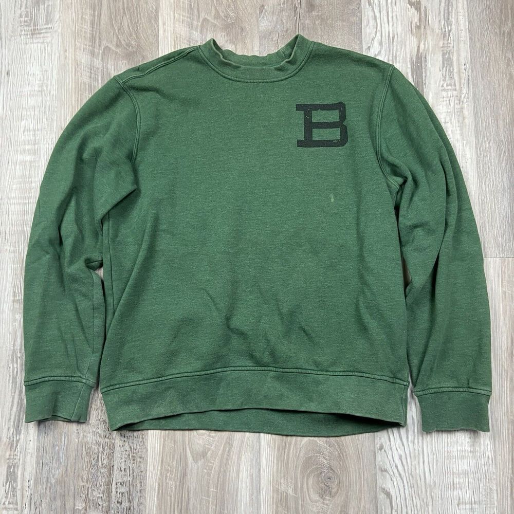Burton Crewneck Sweatshirt Men's M Green Pullover‎  Snowboard Winter Flaw Stain